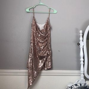 Sparkly gold short dress
